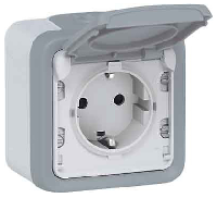 091656 Plexo Розетка IP55 2K+З 20А 400В Legrand